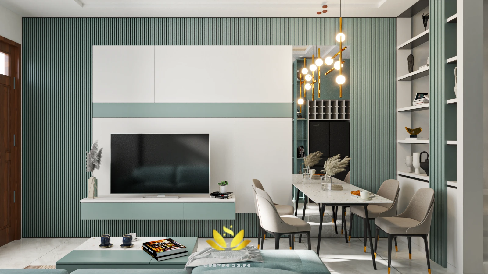 Interior House 3D Model Free Download SketchUp Vray Modern ID 212000109 (Danh Nam)