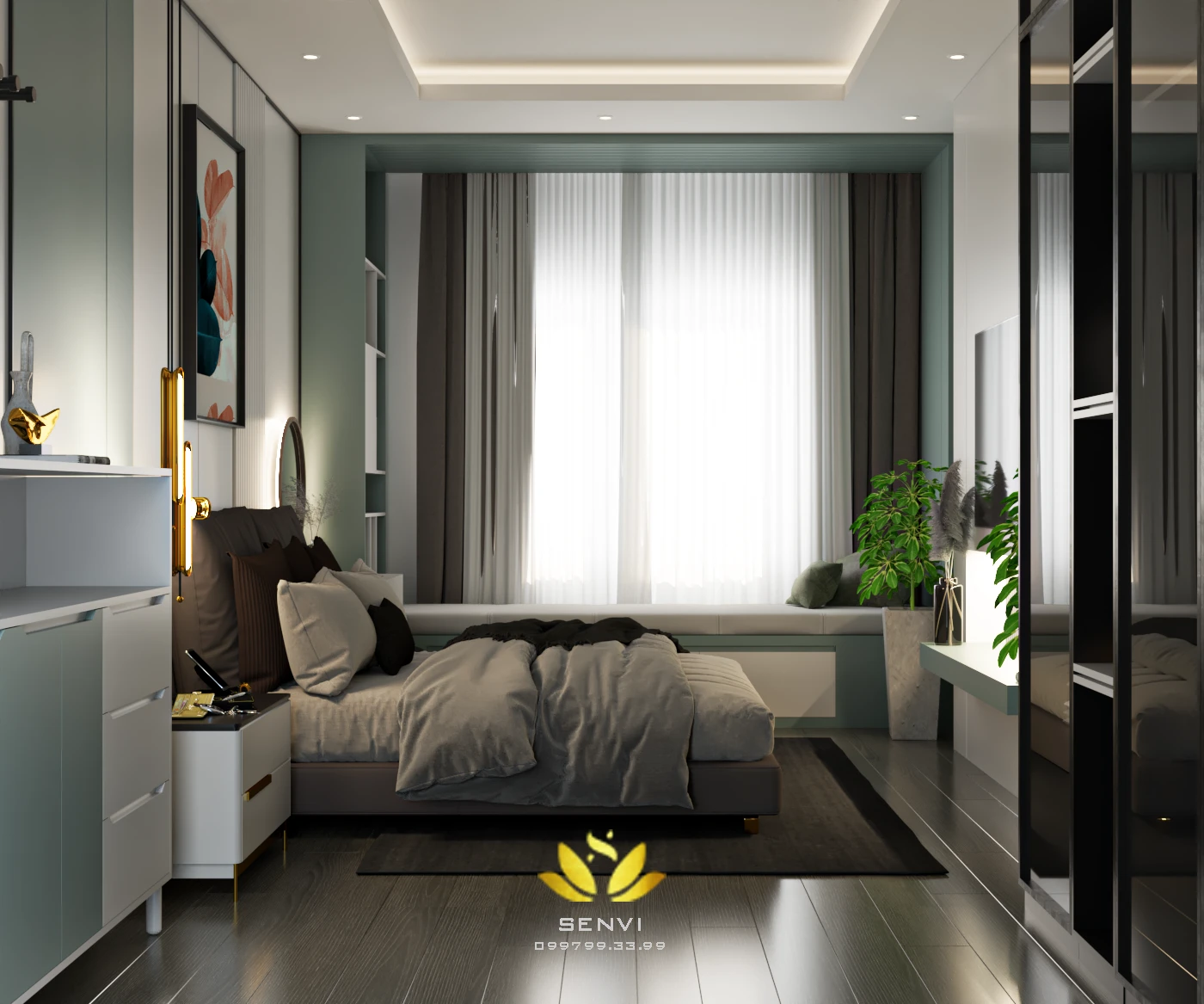 Interior House 3D Model Free Download SketchUp Vray Modern ID 212000109 (Danh Nam)