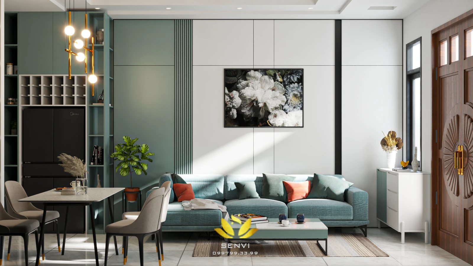 Interior House 3D Model Free Download SketchUp Vray Modern ID 212000109 (Danh Nam)