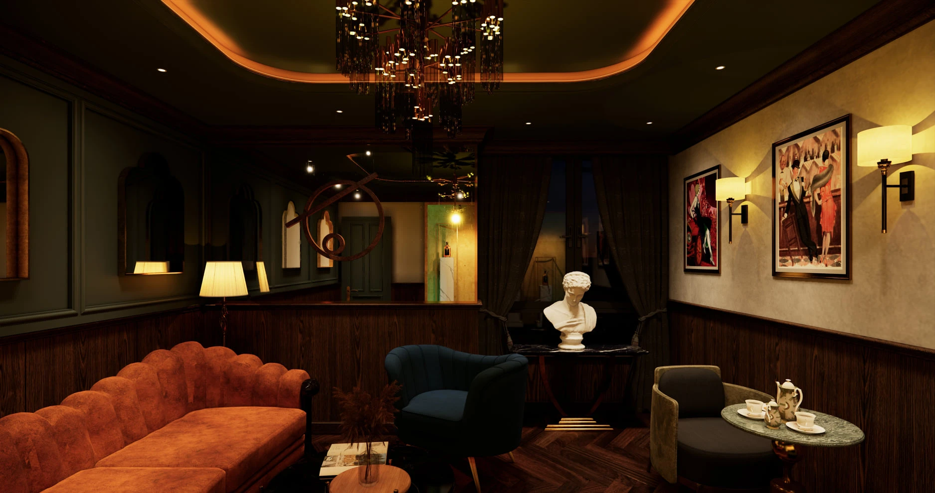 SketchUp Free Interior House Modern Enscape Free Download SketchUp Models ID 212000101 (Nghiem Viet Thai)