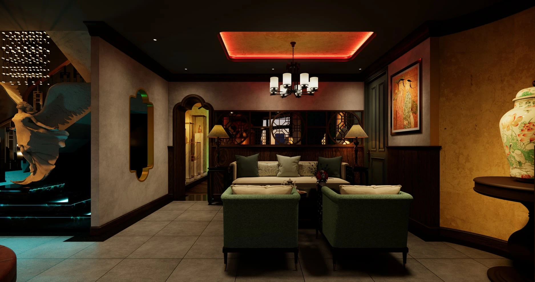 SketchUp Free Interior House Modern Enscape Free Download SketchUp Models ID 212000101 (Nghiem Viet Thai)