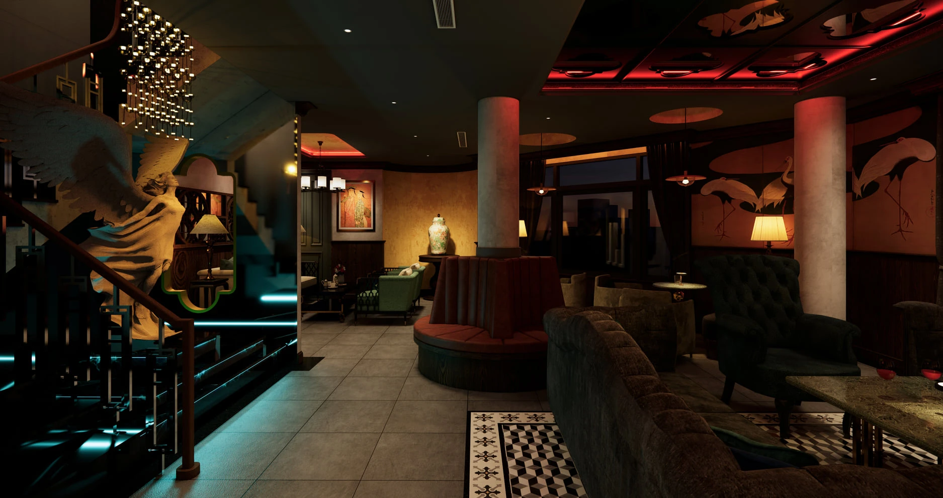 SketchUp Free Interior House Modern Enscape Free Download SketchUp Models ID 212000101 (Nghiem Viet Thai)