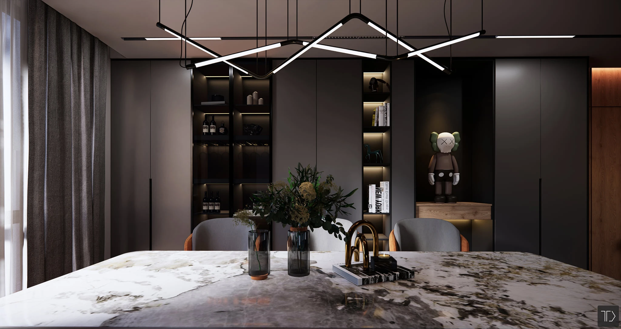 SketchUp Free Interior House Modern SketchUp Model Free Download ID 212000107 (Nghiem Viet Thai)