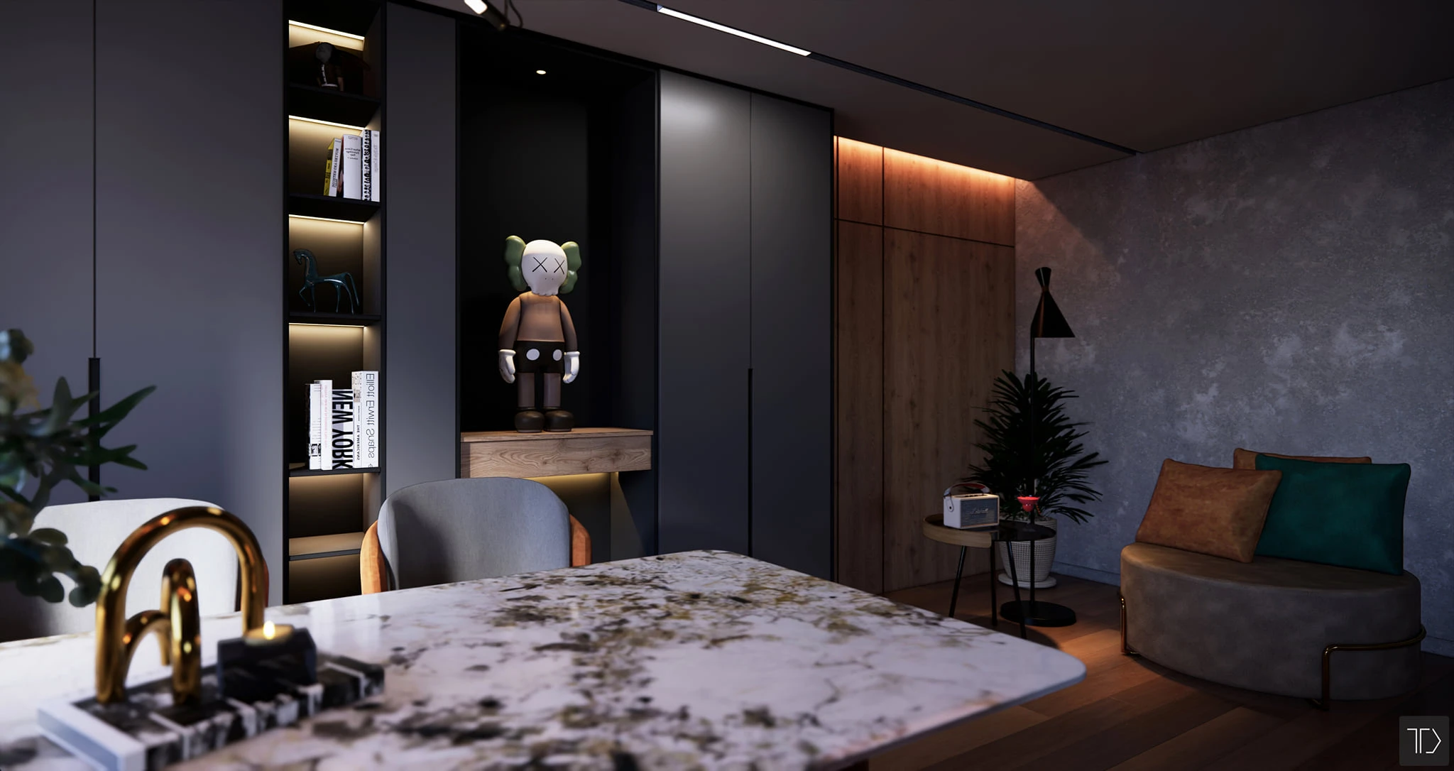 SketchUp Free Interior House Modern SketchUp Model Free Download ID 212000107 (Nghiem Viet Thai)