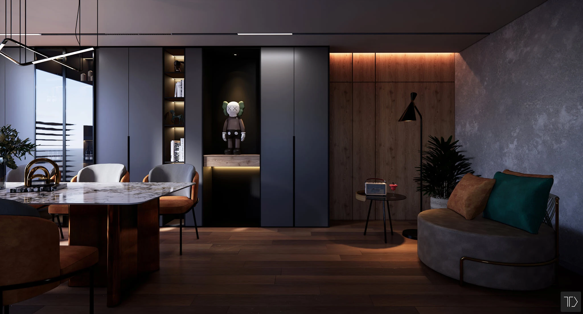 SketchUp Free Interior House Modern SketchUp Model Free Download ID 212000107 (Nghiem Viet Thai)