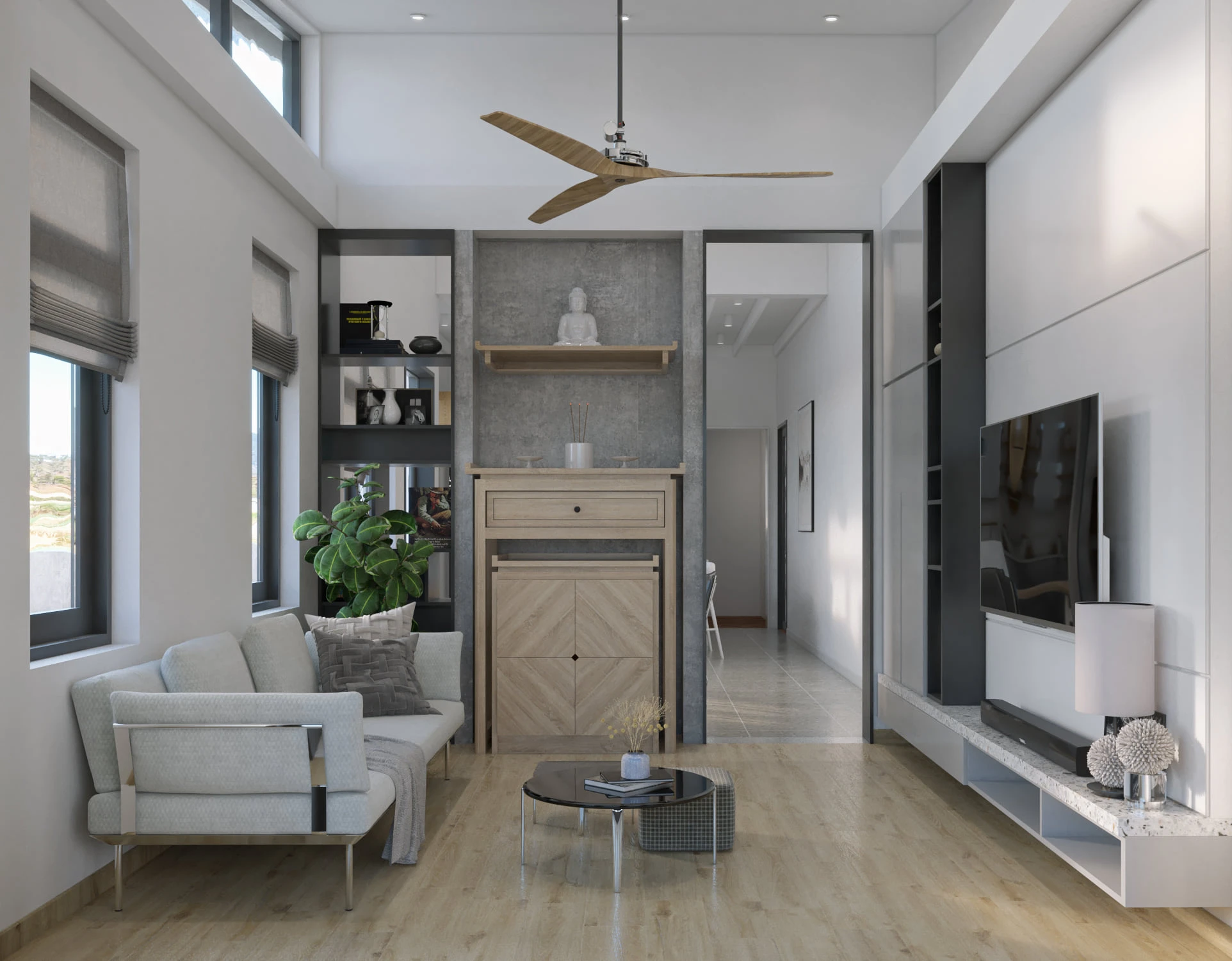 Interior House Modern Vray 3D Model Free Download SketchUp ID 212000089 (Dao Trong An)