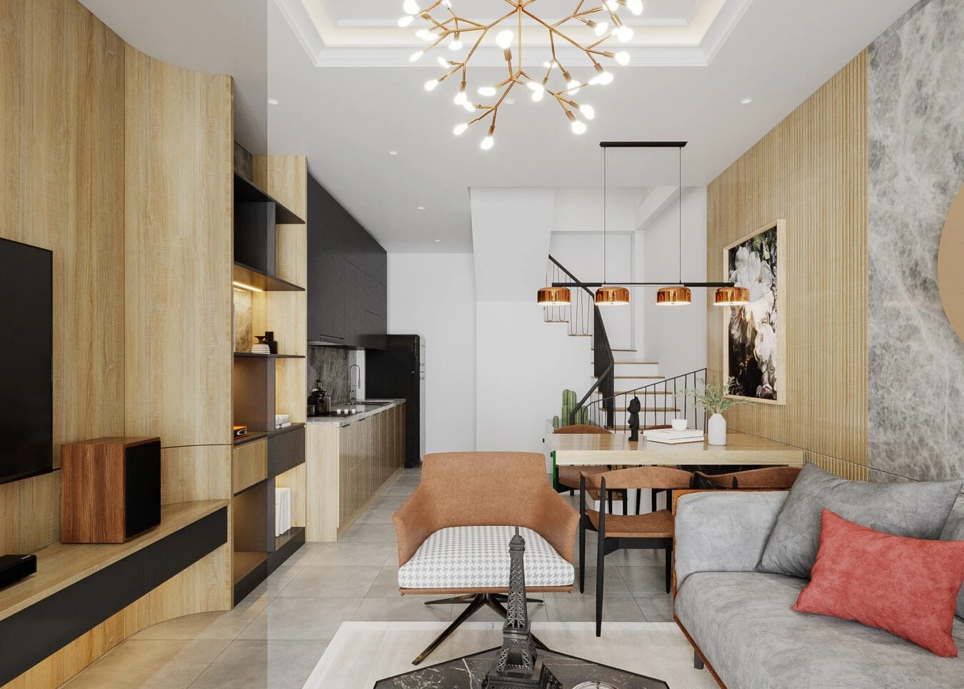 SketchUp Free Interior House Modern Vray SketchUp Model Free Download ID 212000125 (To Dung)