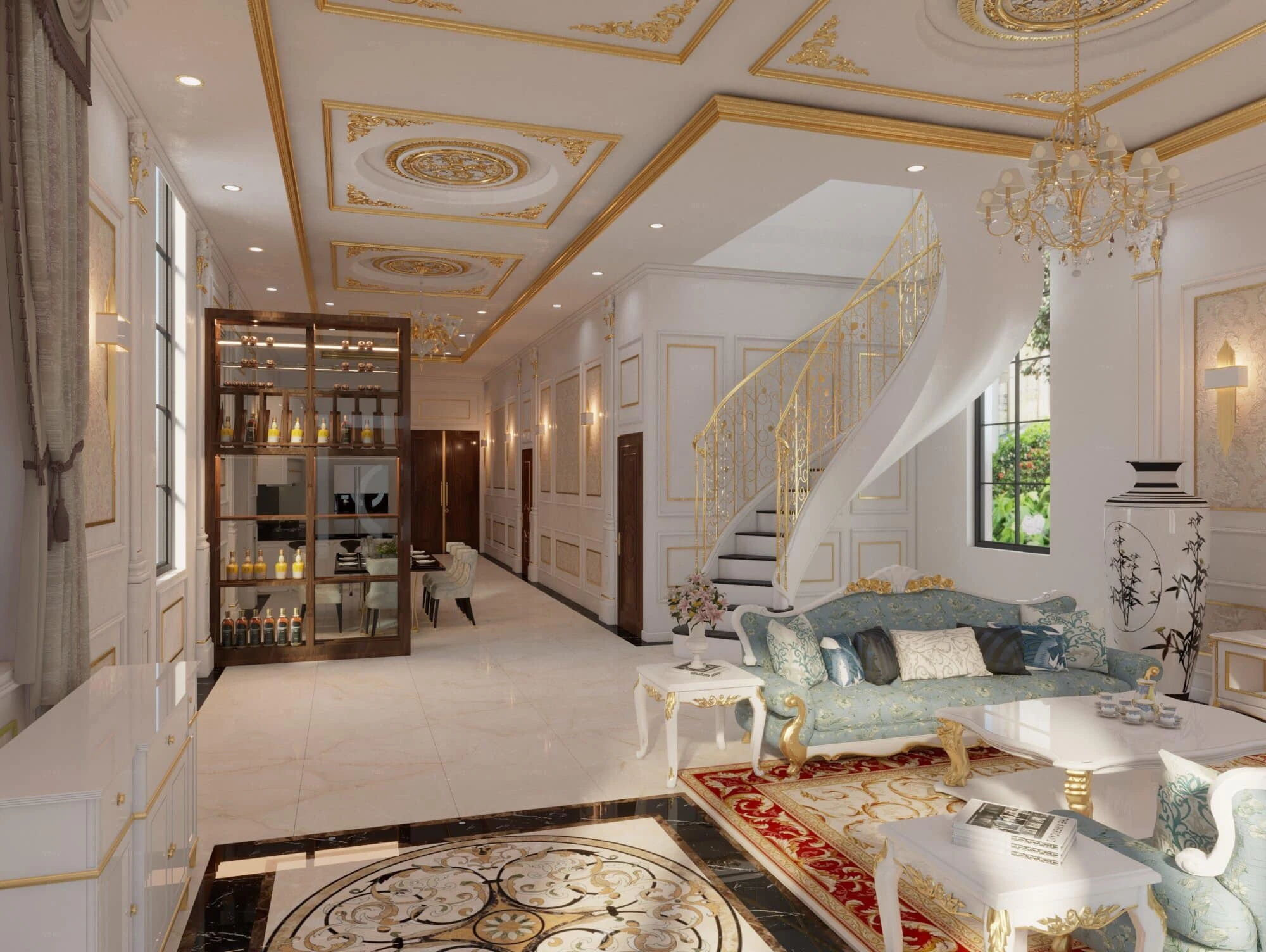 Interior House Neo Classic 3D Model Free Download SketchUp ID 212000119 (Dao Hung)