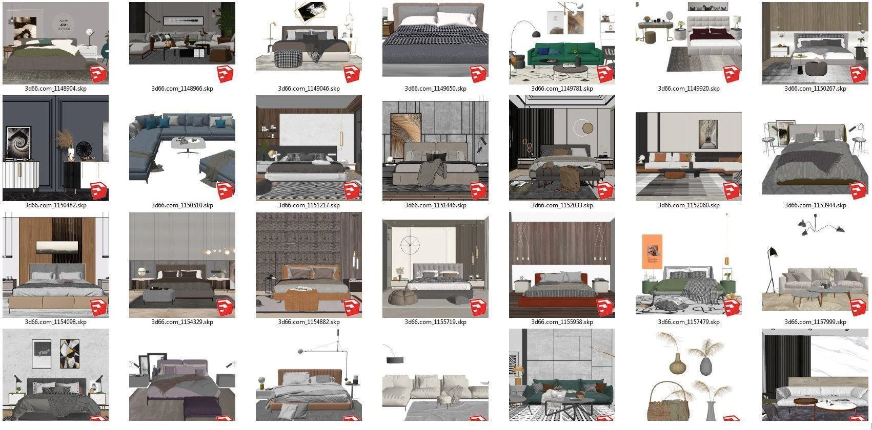 Interior House SketchUp Model Free Download Modern ID 212000097 (Tran Viet Hung)