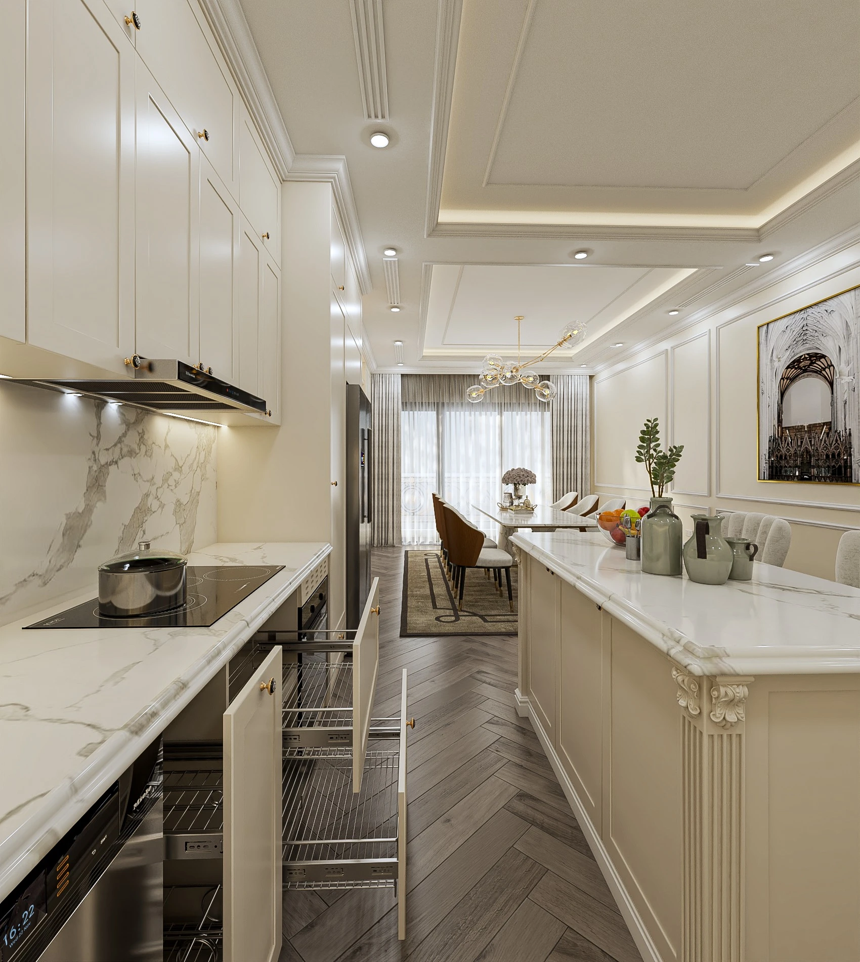 Kitchen Modern Vray SketchUp Model Free Download ID 102000054 (Vu Van Luong)