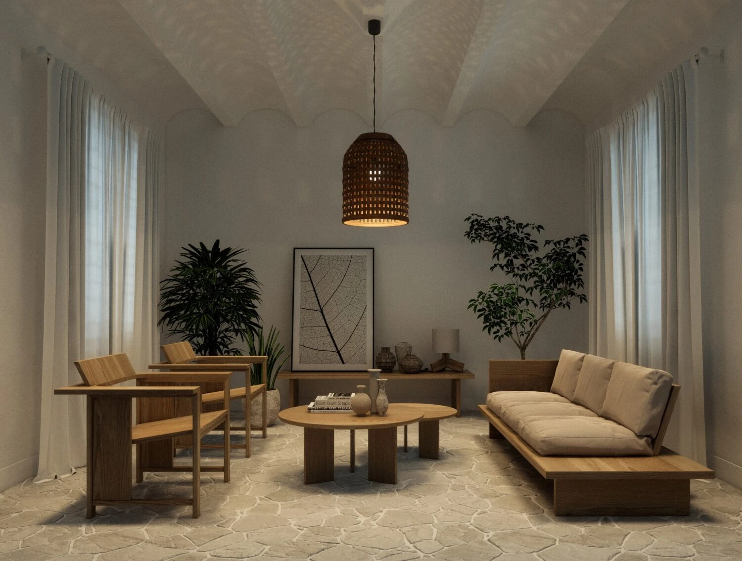 Living Room 3D Model Free Download SketchUp Modern ID 100000405 (Nguyen Ngoc Quy)