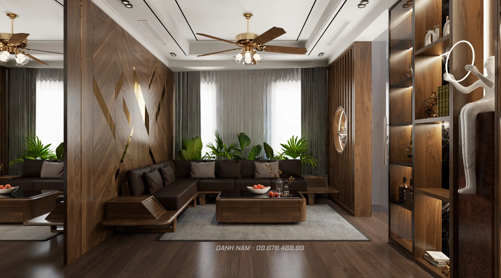 Living Room 3D Model Free Download SketchUp Vray Modern ID 100000344 (Danh Nam)