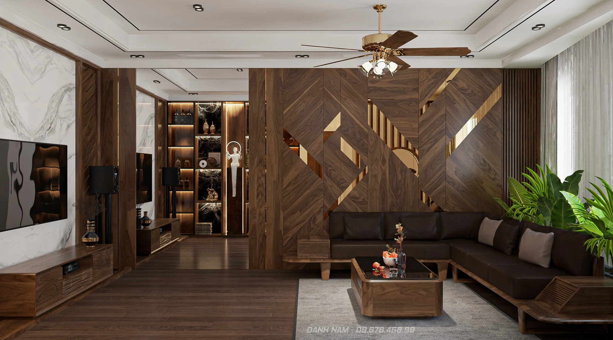 Living Room 3D Model Free Download SketchUp Vray Modern ID 100000344 (Danh Nam)