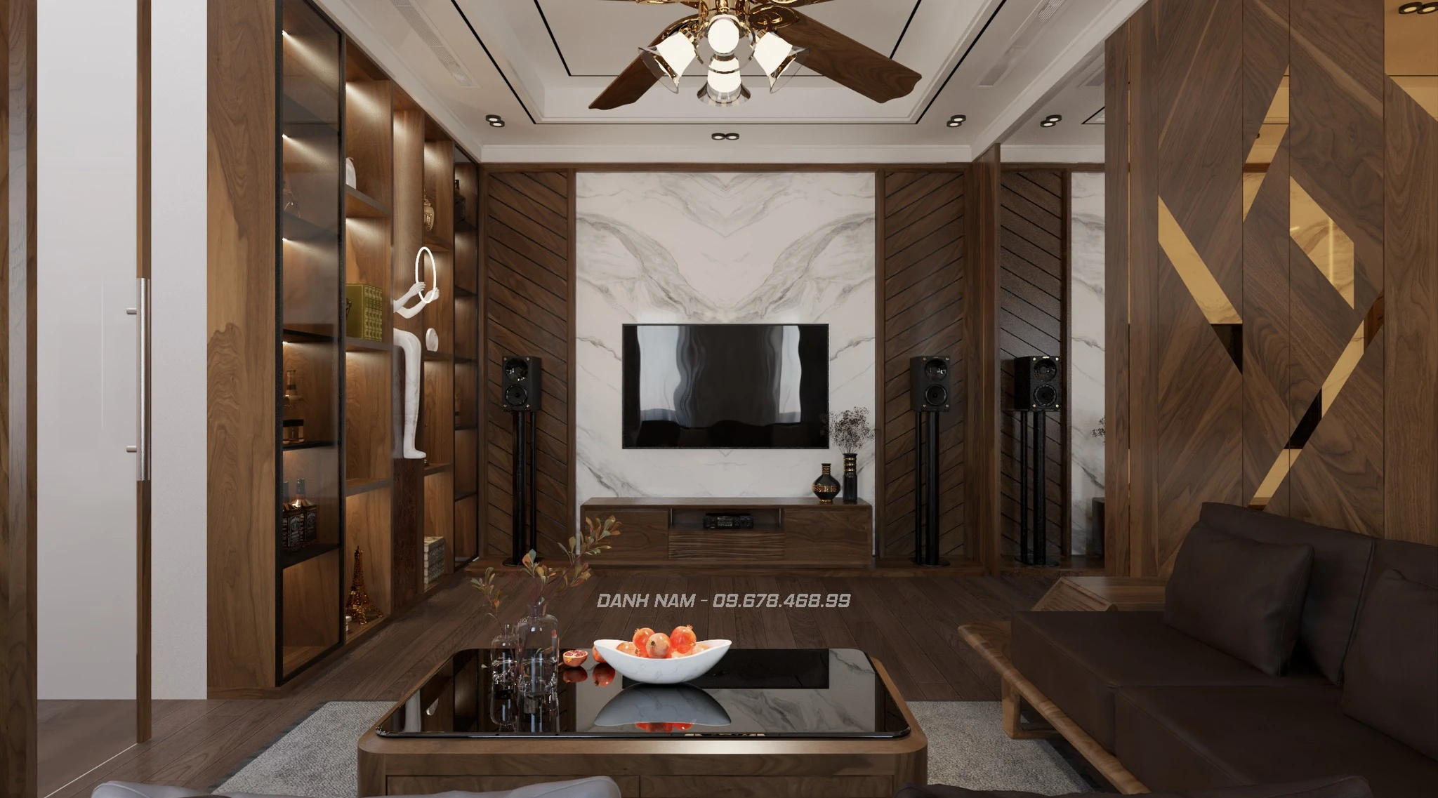 Living Room 3D Model Free Download SketchUp Vray Modern ID 100000344 (Danh Nam)