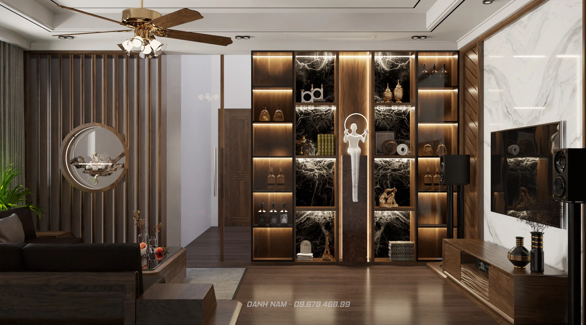 Living Room 3D Model Free Download SketchUp Vray Modern ID 100000344 (Danh Nam)