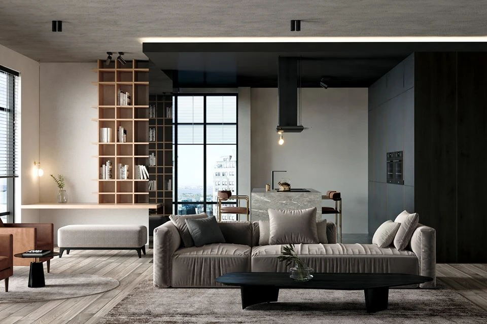 Living Room And Dining Room Enscape Model Free Download Modern ID 218000023 (To Van Dung)