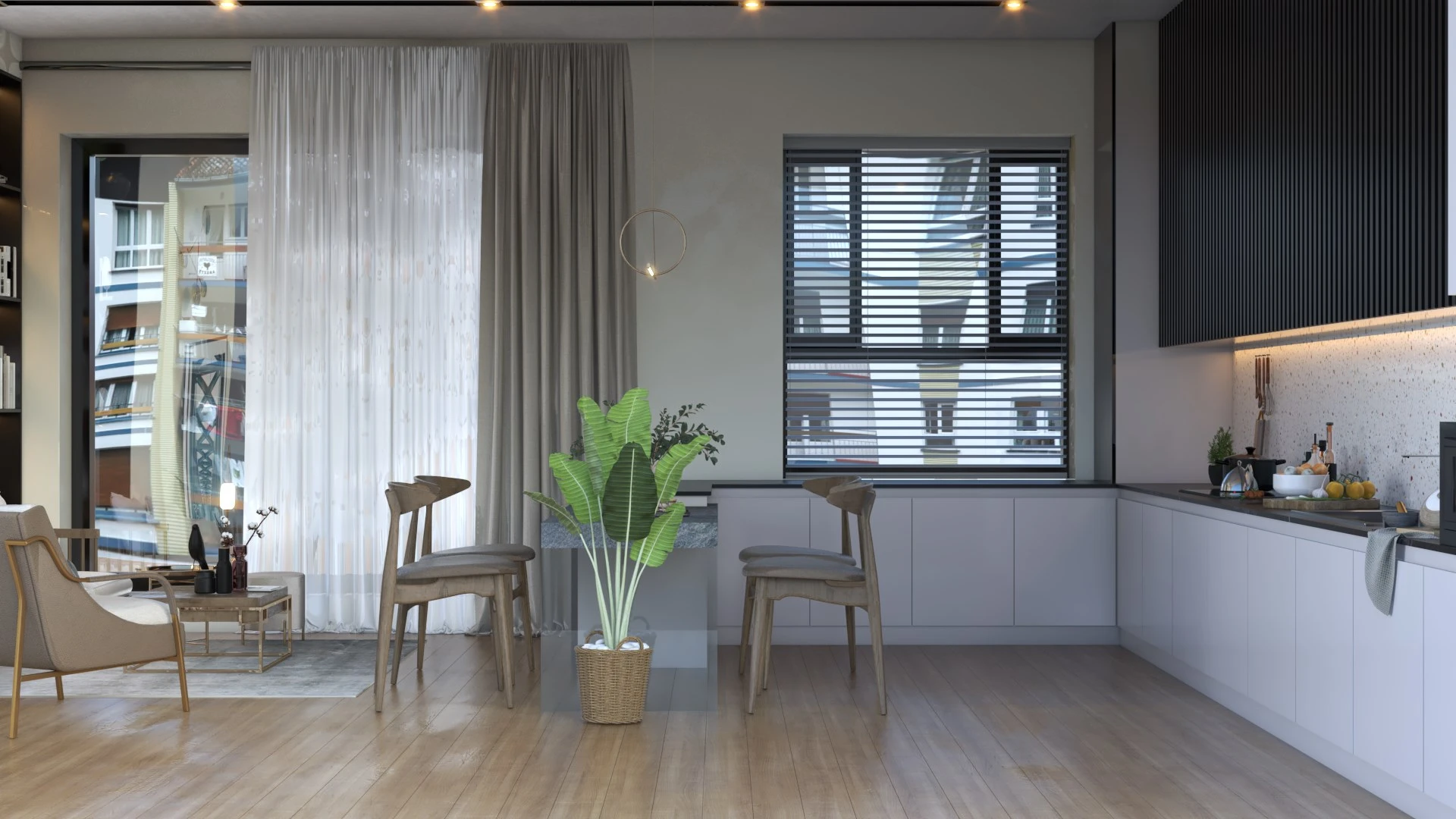 Living Room And Dining Room Enscape Model Free Download Modern ID 218000083 (KT Nha Dep)