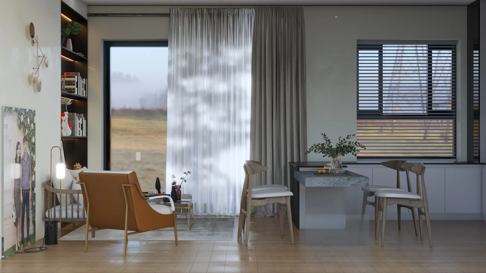 Living Room And Dining Room Enscape Model Free Download Modern ID 218000083 (KT Nha Dep)