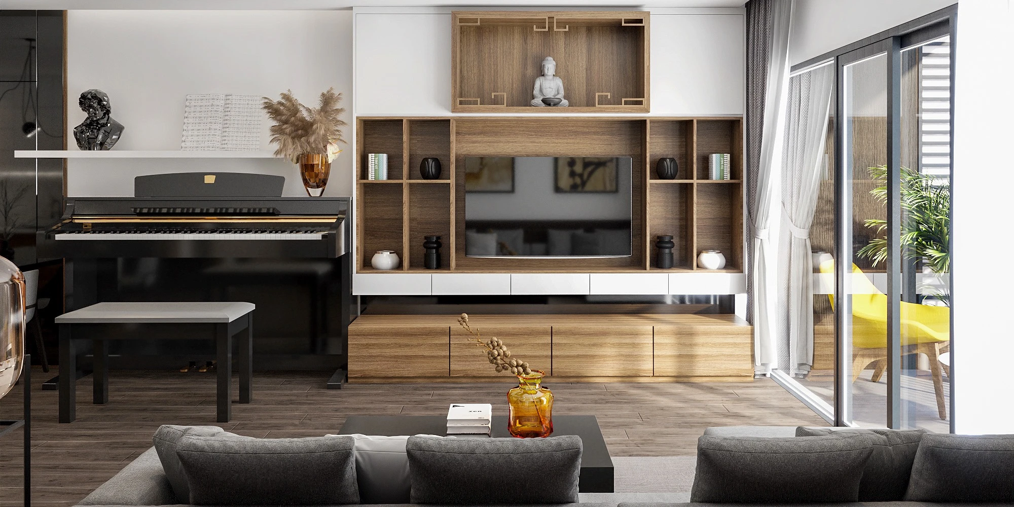 Living Room And Dining Room Enscape Model Free Download Vray Modern ID 218000053 (Quoc Vi Phan Phan)
