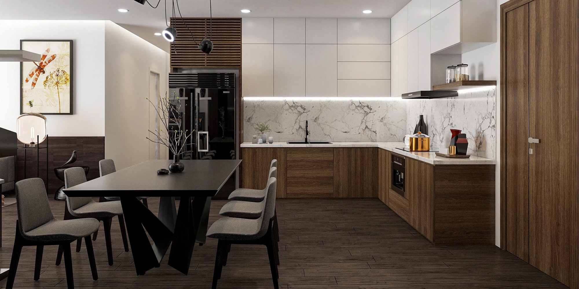 Living Room And Dining Room Enscape Model Free Download Vray Modern ID 218000053 (Quoc Vi Phan Phan)