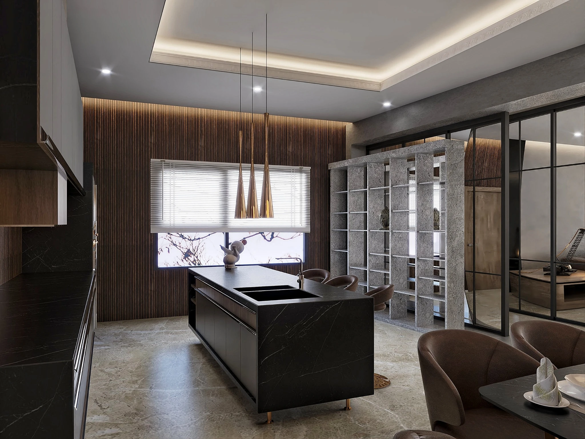 Living Room And Dining Room Free Sketchup Models Download Modern ID 218000066 (Chau Hung)