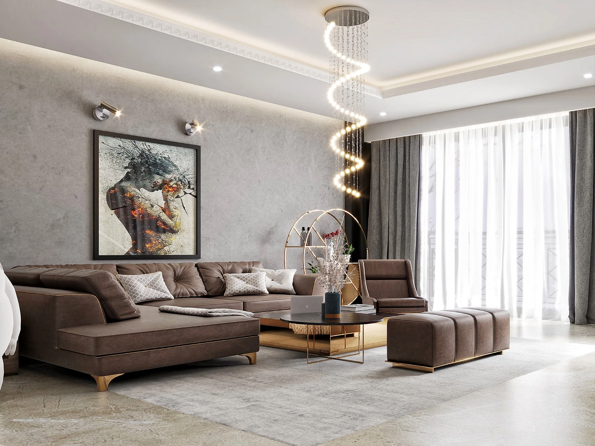 Living Room And Dining Room Free Sketchup Models Download Modern ID 218000066 (Chau Hung)