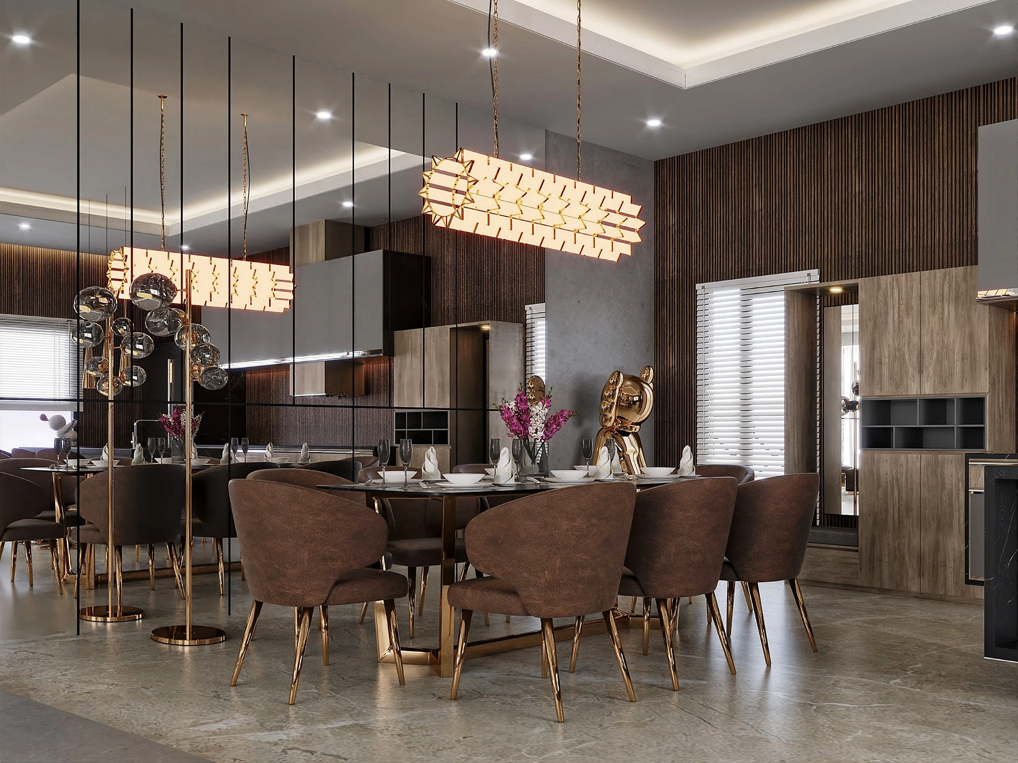 Living Room And Dining Room Free Sketchup Models Download Modern ID 218000066 (Chau Hung)