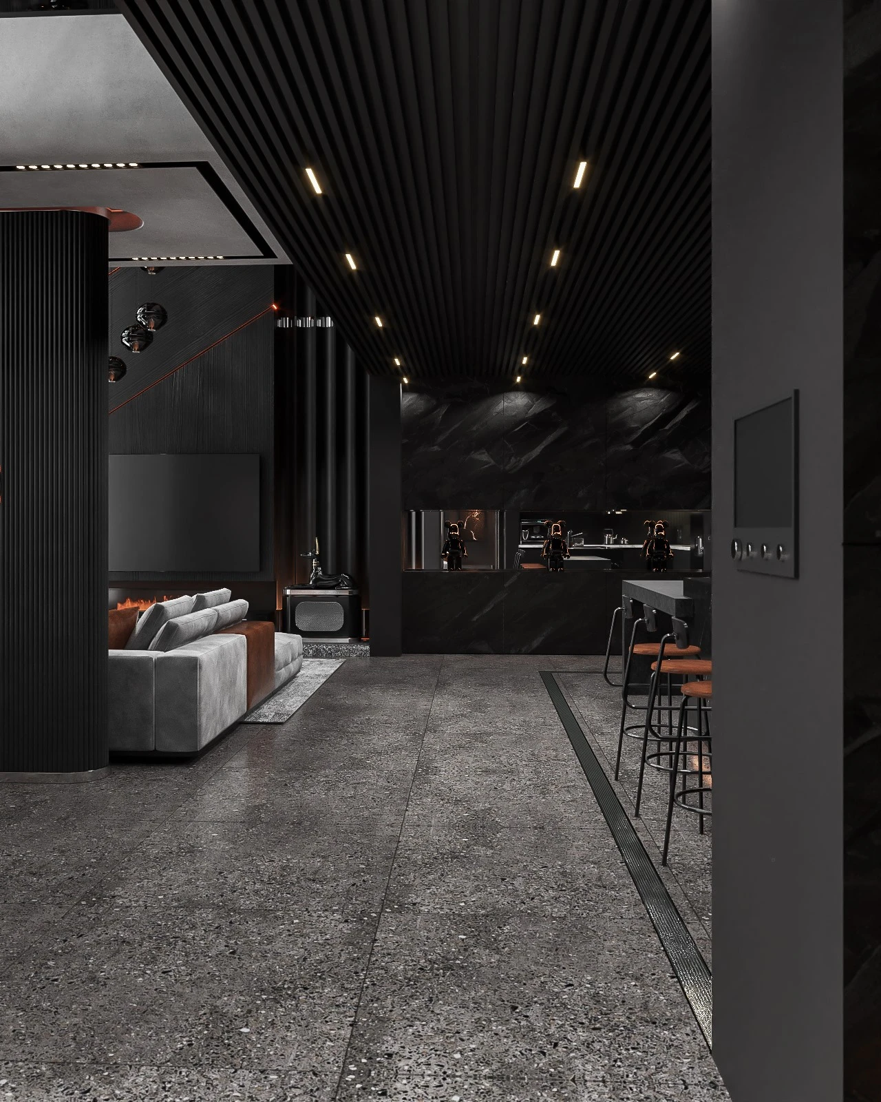 Living Room And Dining Room Free Sketchup Models Download Modern ID 218000096 (Le Tuan Luc)