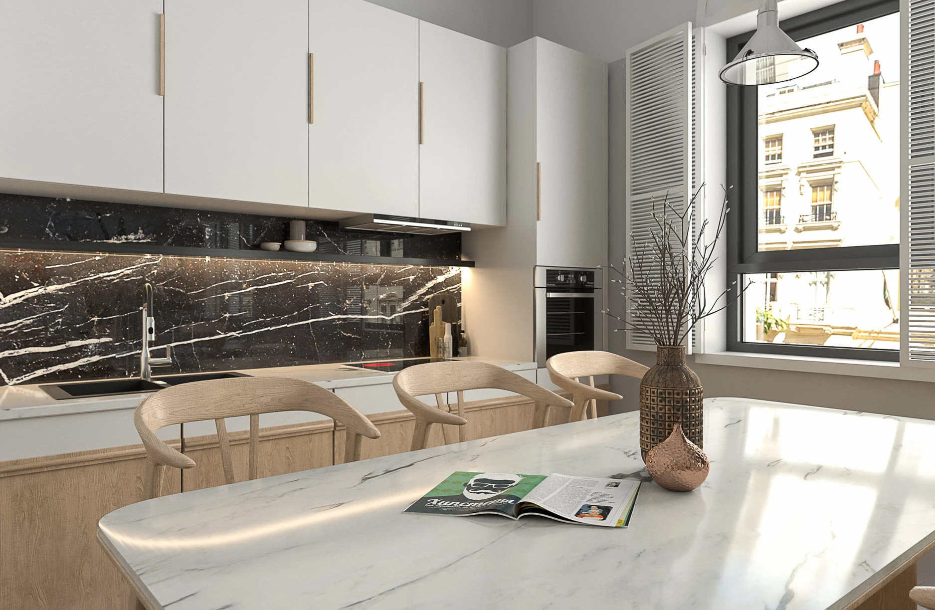 SketchUp Free Living Room And Dining Room Modern Enscape Model Free Download ID 218000093 (Cao Van Le)