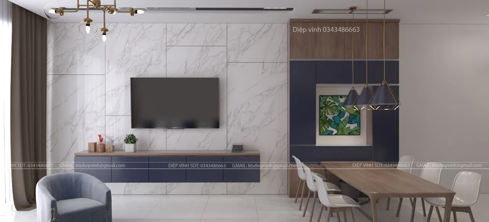 Living Room And Dining Room Modern Sketchup Model Download Free ID 218000027 (Diep Vinh)