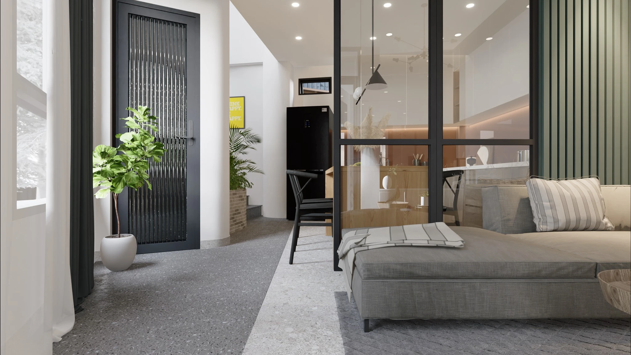 Living Room And Dining Room Modern Sketchup Model Download Free ID 218000057 (Quoc Vi Phan Phan)