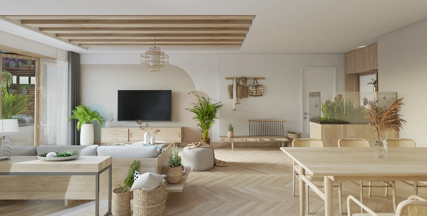 Living Room And Dining Room Modern Vray Sketchup Model Download Free ID 218000087 (Quoc Anh)