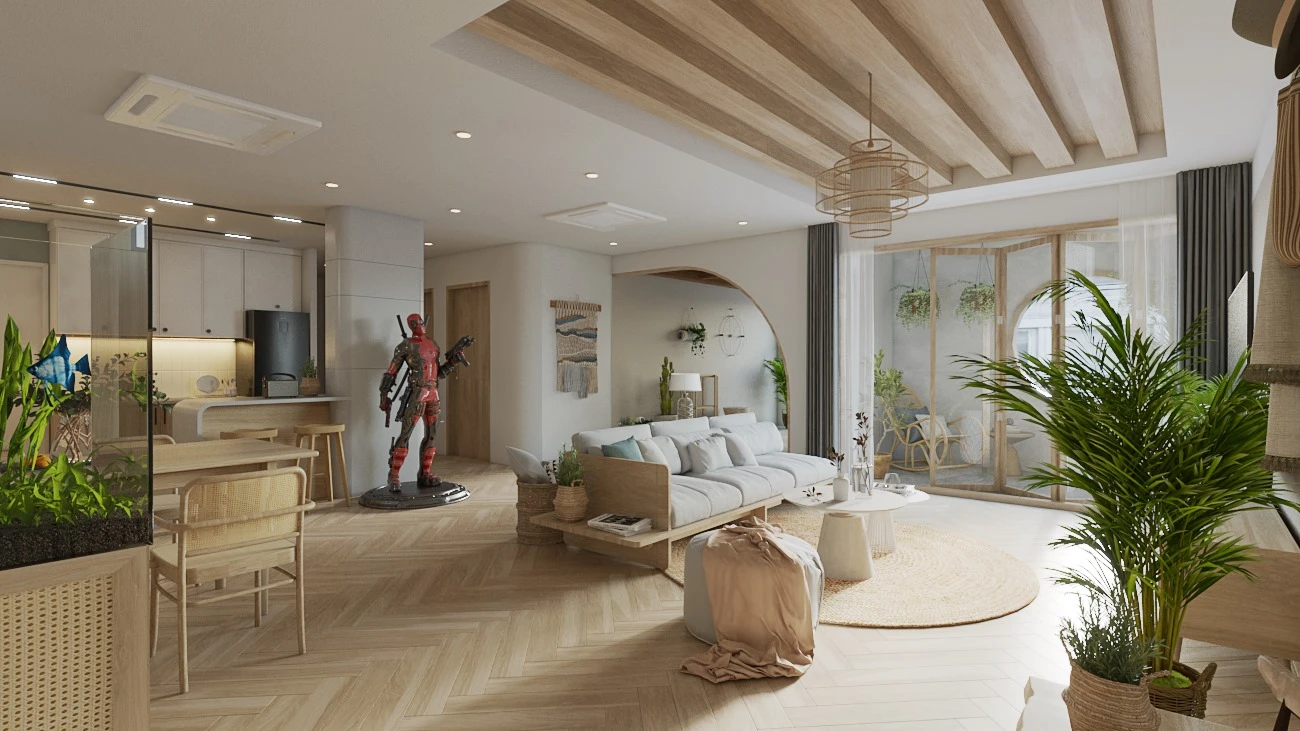 Living Room And Dining Room Modern Vray Sketchup Model Download Free ID 218000087 (Quoc Anh)