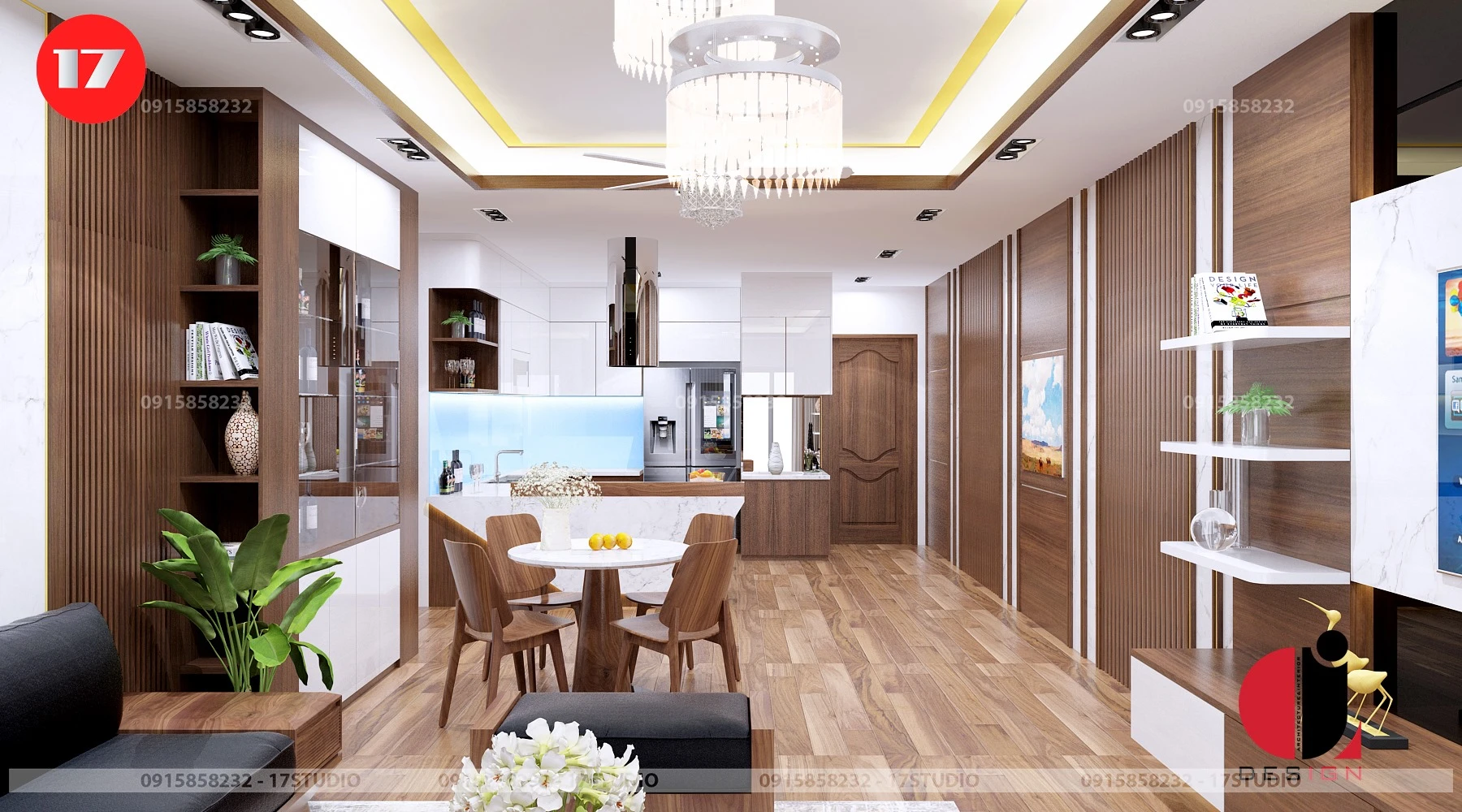 Living Room And Dining Room Modern Vray Sketchup Model Free Download ID 218000051 (Dao Van Yen)