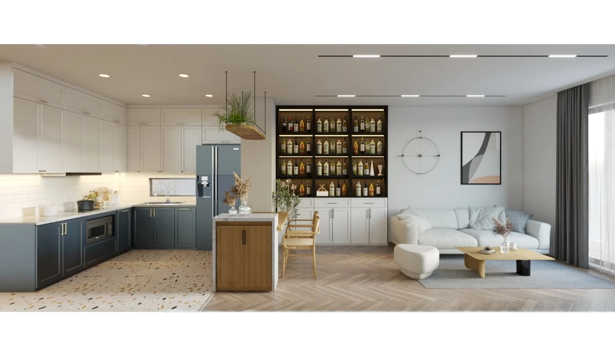 Living Room And Dining Room Modern Vray Sketchup Model Free Download ID 218000081 (Quoc Anh)