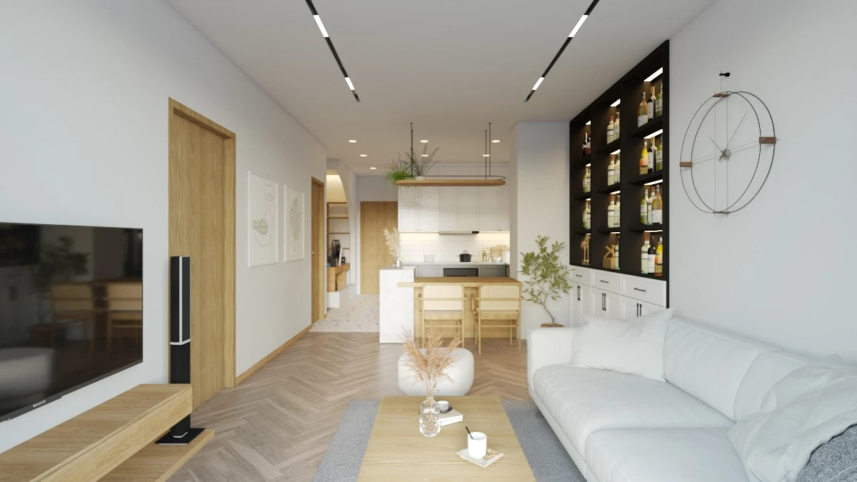 Living Room And Dining Room Modern Vray Sketchup Model Free Download ID 218000081 (Quoc Anh)