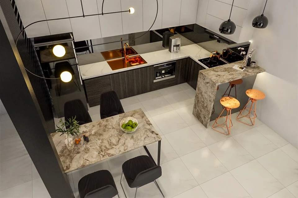 SketchUp Free Living Room And Dining Room Modern Vray Sketchup Scene Free Download ID 218000009 (Quoc Vi Phan Phan)