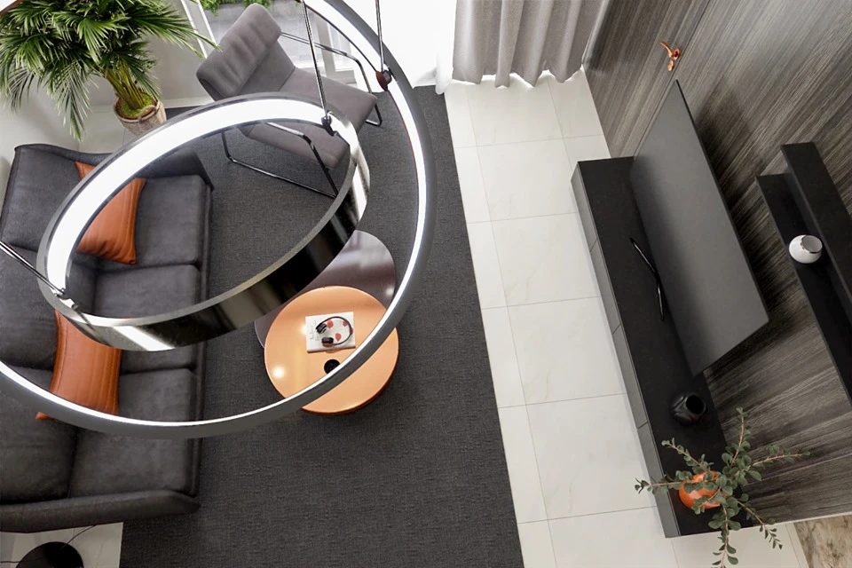 SketchUp Free Living Room And Dining Room Modern Vray Sketchup Scene Free Download ID 218000009 (Quoc Vi Phan Phan)