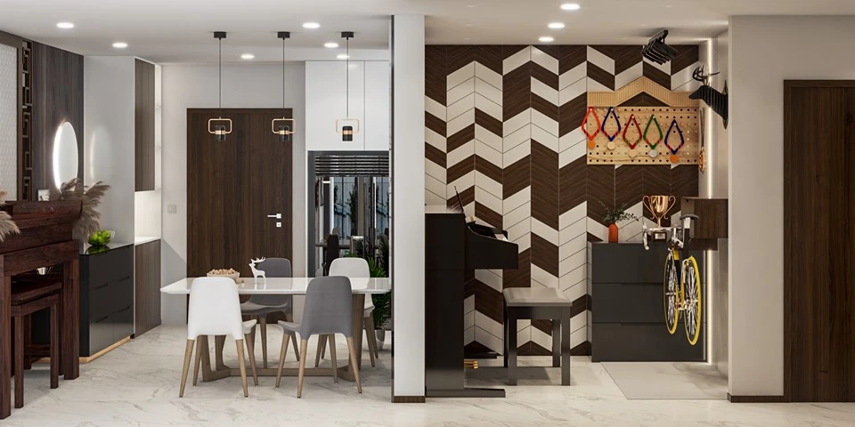 SketchUp Free Living Room And Dining Room Sketchup Free Model Modern Download ID 218000012 (Quoc Vy Phan Phan)