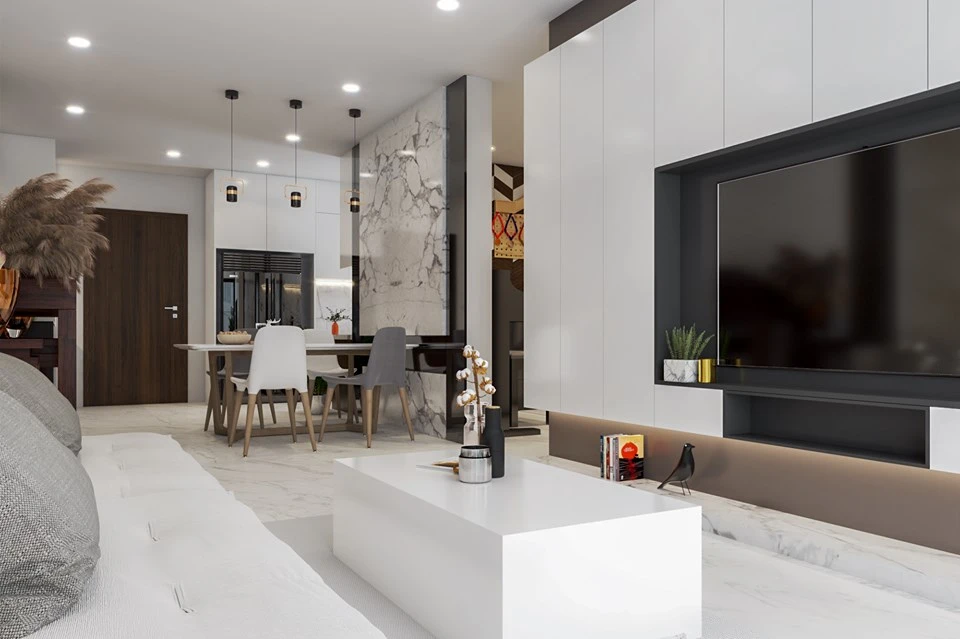 SketchUp Free Living Room And Dining Room Sketchup Free Model Modern Download ID 218000012 (Quoc Vy Phan Phan)