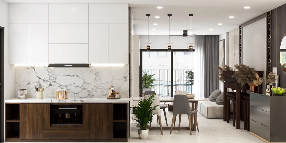 SketchUp Free Living Room And Dining Room Sketchup Free Model Modern Download ID 218000012 (Quoc Vy Phan Phan)