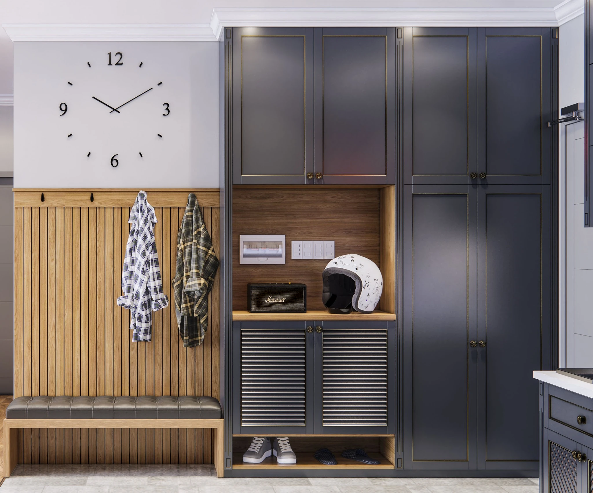 Living Room And Dining Room Sketchup Model Download Enscape Modern Free ID 218000077 (Tran Phuc Loc)