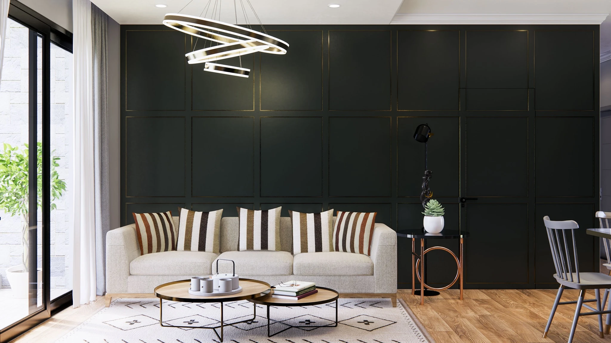 Living Room And Dining Room Sketchup Model Download Enscape Modern Free ID 218000077 (Tran Phuc Loc)