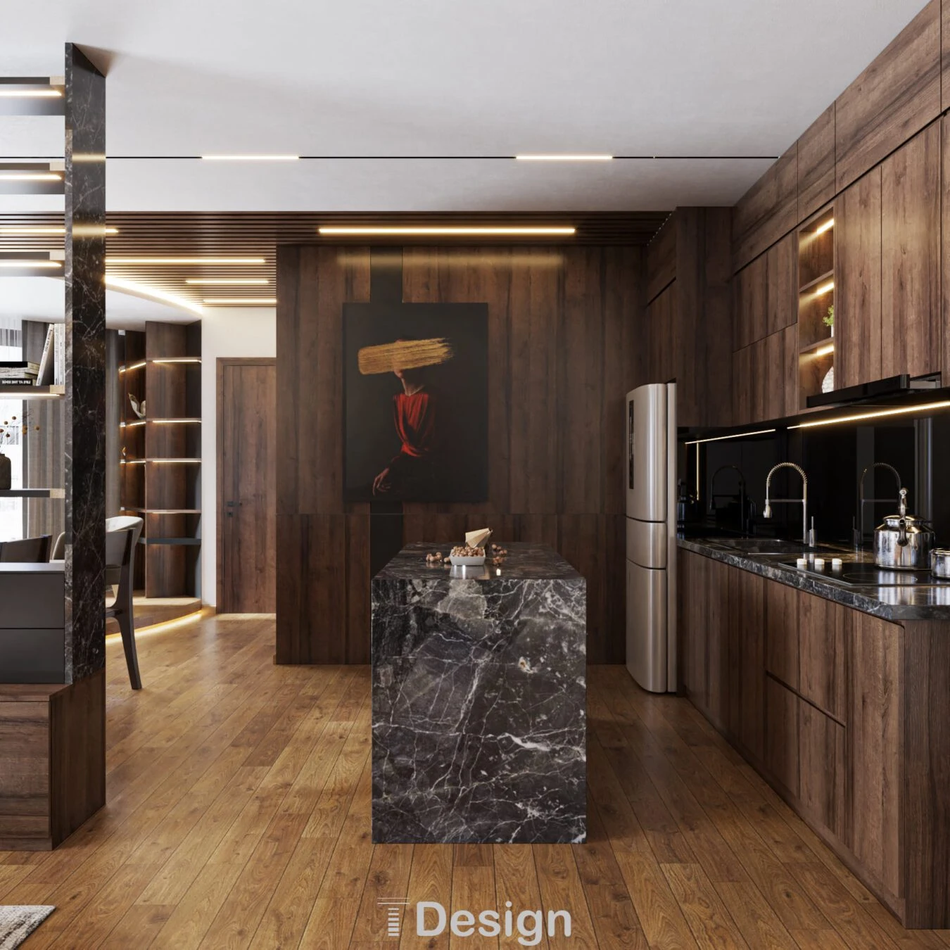 Living Room And Dining Room Sketchup Model Download Modern Free ID 218000107 (Trong Thanh)