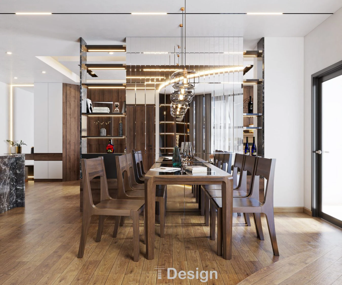 Living Room And Dining Room Sketchup Model Download Modern Free ID 218000107 (Trong Thanh)