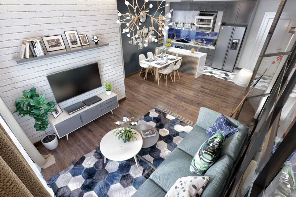 SketchUp Free Living Room And Dining Room Sketchup Model Download Vray Modern Free ID 218000017 (Duy Kien)