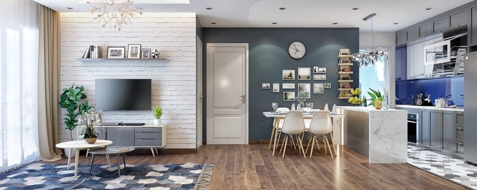 SketchUp Free Living Room And Dining Room Sketchup Model Download Vray Modern Free ID 218000017 (Duy Kien)