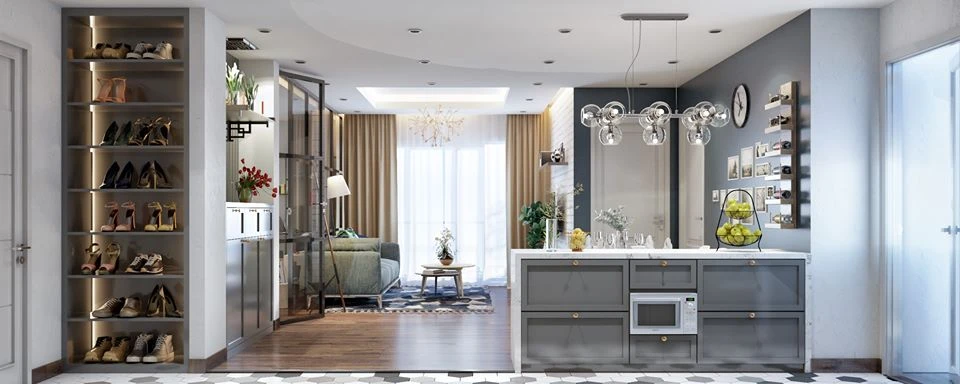 SketchUp Free Living Room And Dining Room Sketchup Model Download Vray Modern Free ID 218000017 (Duy Kien)