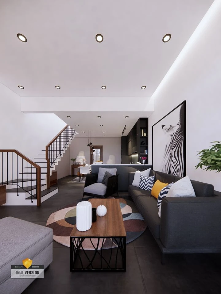 Living Room And Dining Room Sketchup Model Free Download Modern ID 218000041 (Gi Trap)