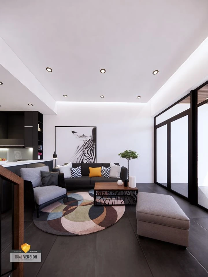 Living Room And Dining Room Sketchup Model Free Download Modern ID 218000041 (Gi Trap)